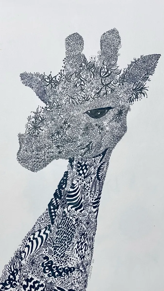Finding NVC Ikigai giraffe artwork
